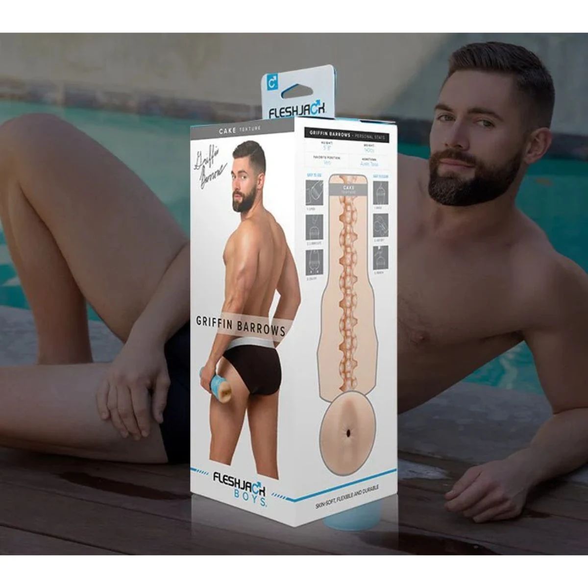 Fleshjack Boys Griffin Barrows Cake zacht, flexibel en levensecht