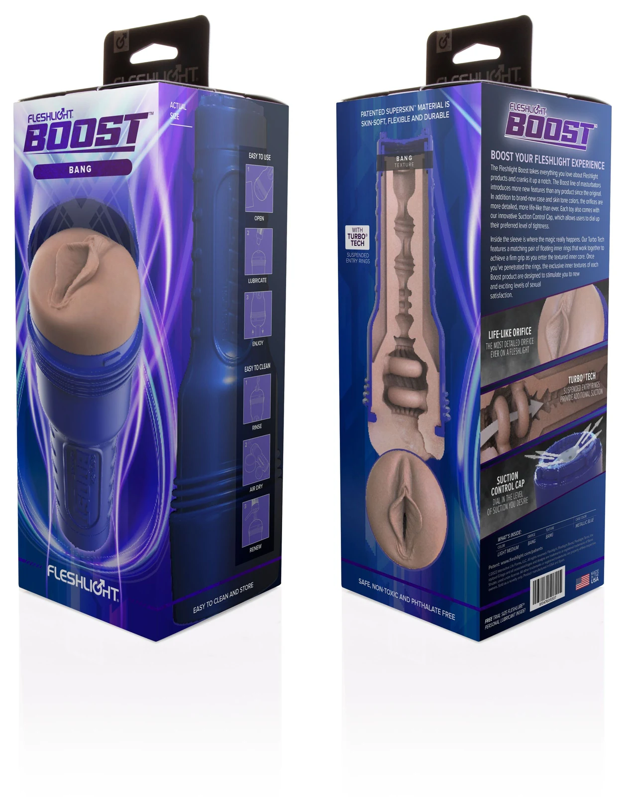 Fleshlight Boost Bang - Light Medium, lengte 248 mm en invoerdiepte 215 mm
