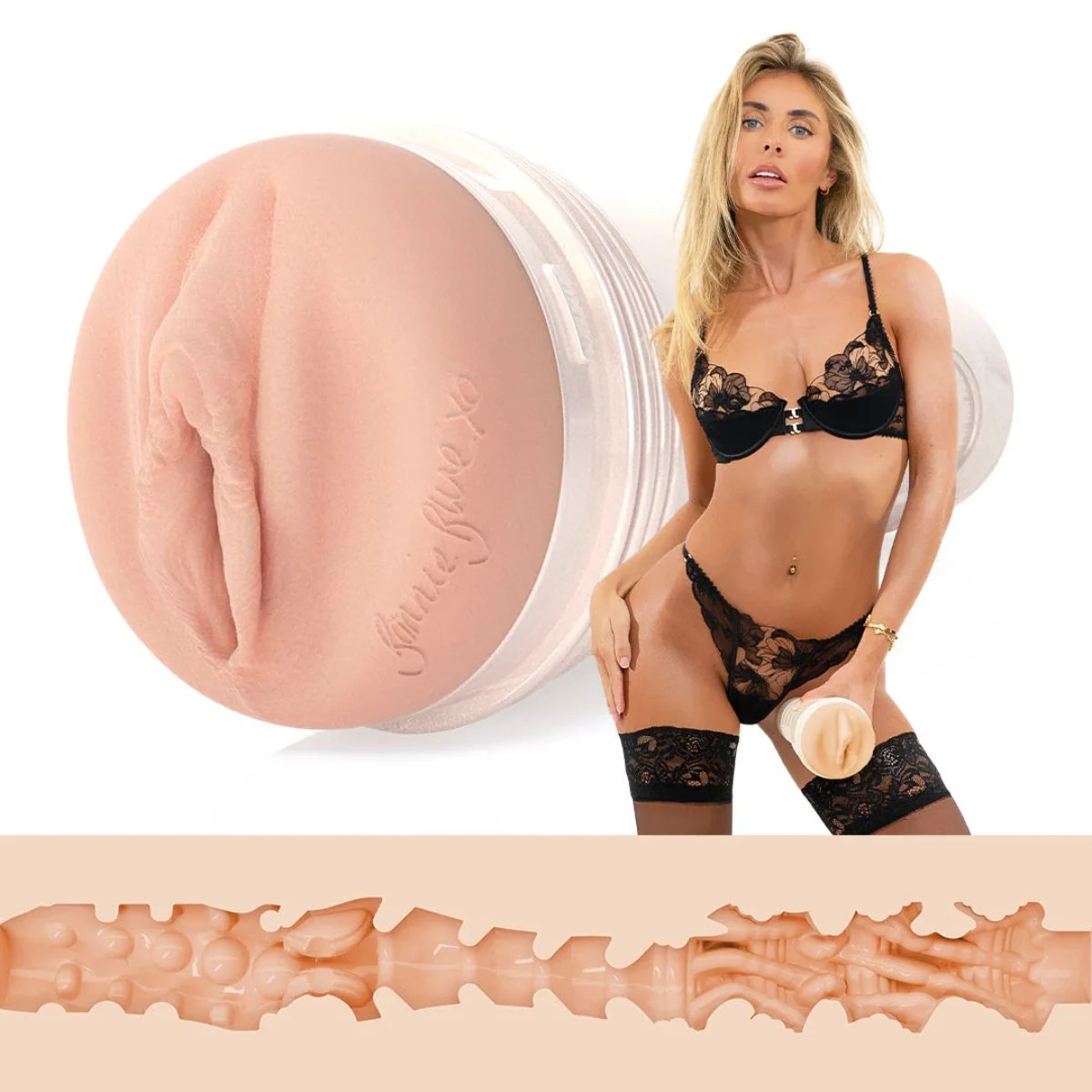 Fleshlight Girls Bonnie Blue masturbator met noppen en ribbels