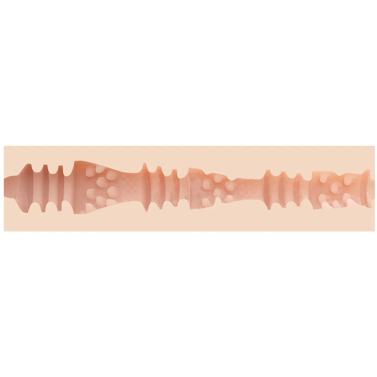 Beige Fleshlight Lana Rhoades Karma voor stimulatie van de penis