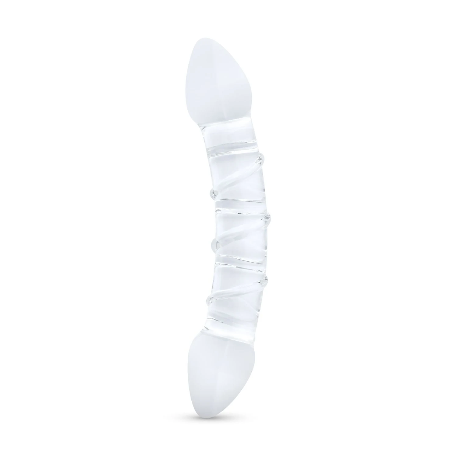 Gildo glazen G-spot dildo No. 31, dubbelzijdig en transparant, 17,5 cm
