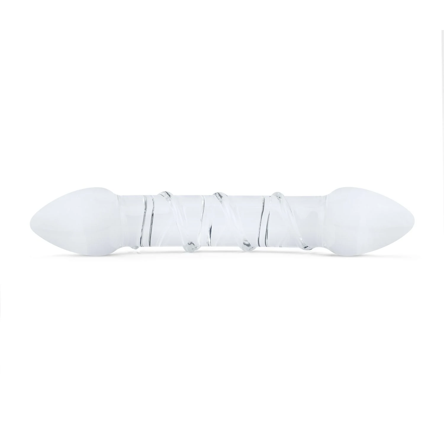 Transparante glazen G-spot dildo van Gildo met stimulerende ribbels