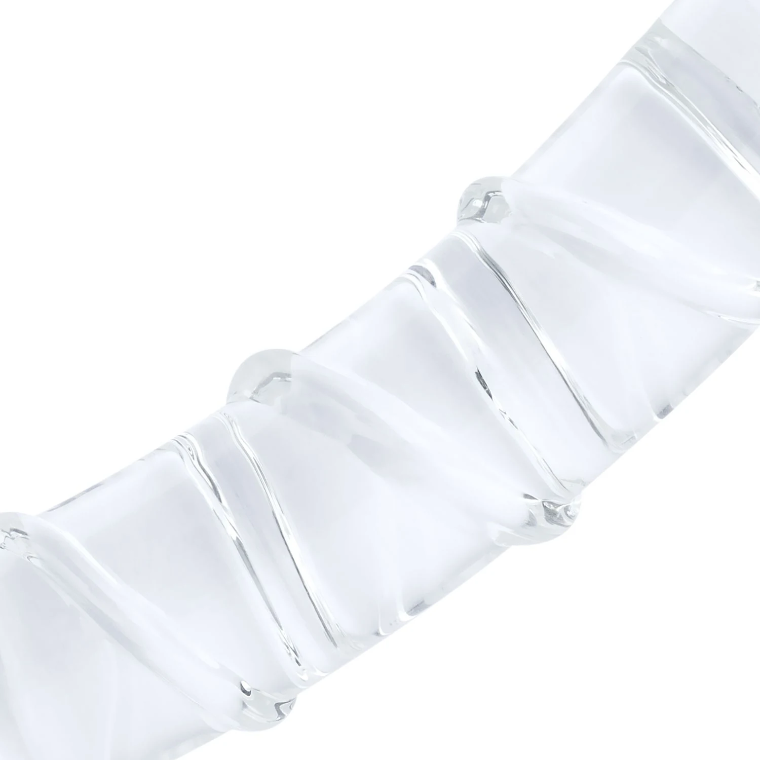 Gildo glazen dildo 17,5 cm met gladde structuur en ribbels