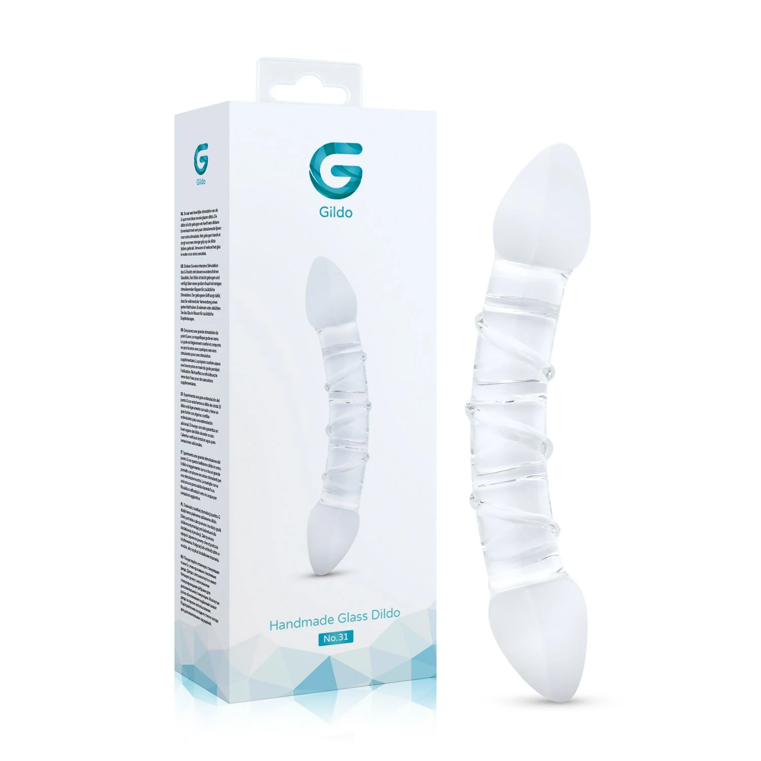 Waterproof transparante glazen dildo voor G-spot stimulatie