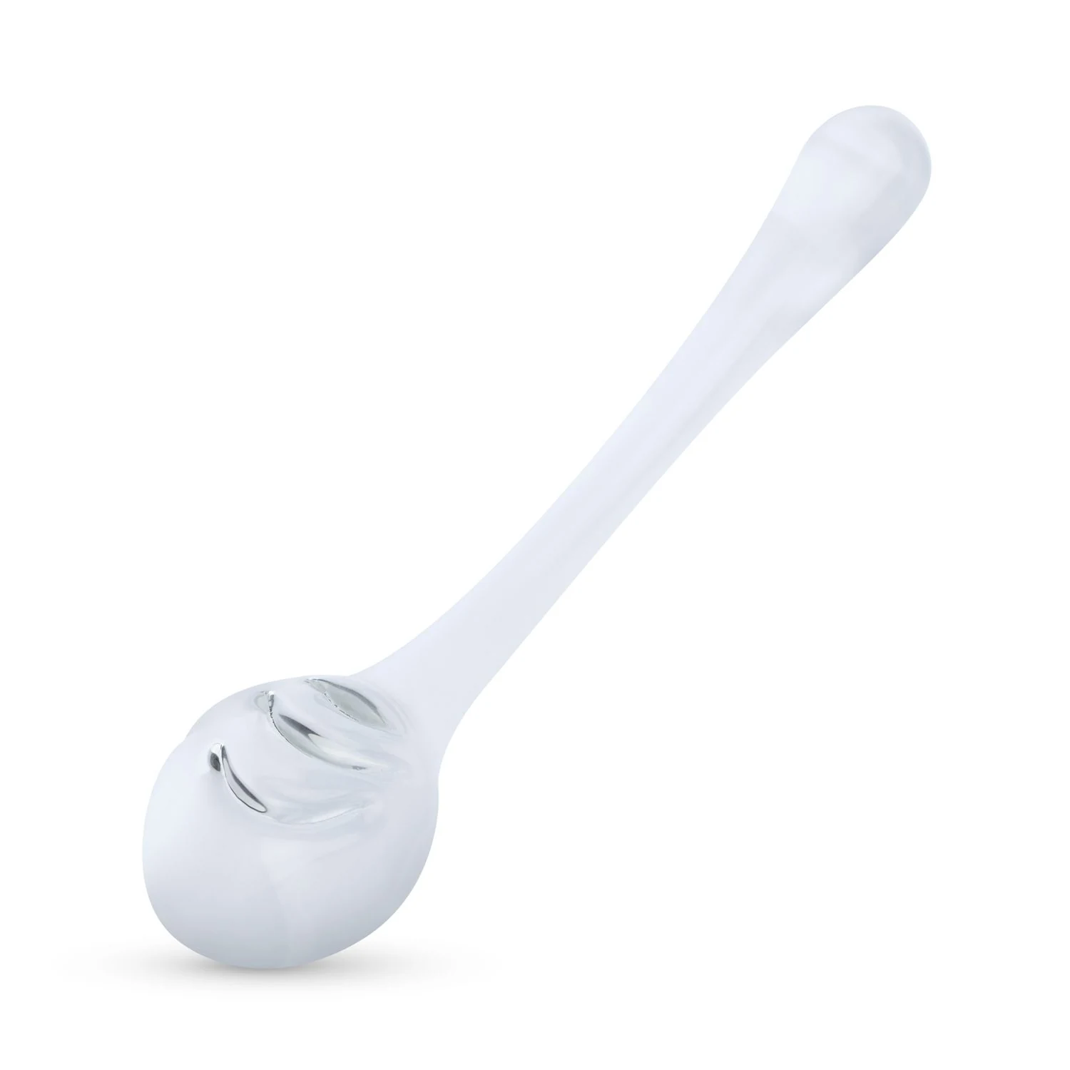 Gladde glazen G-spot dildo met ribbels, geschikt voor alle glijmiddelen