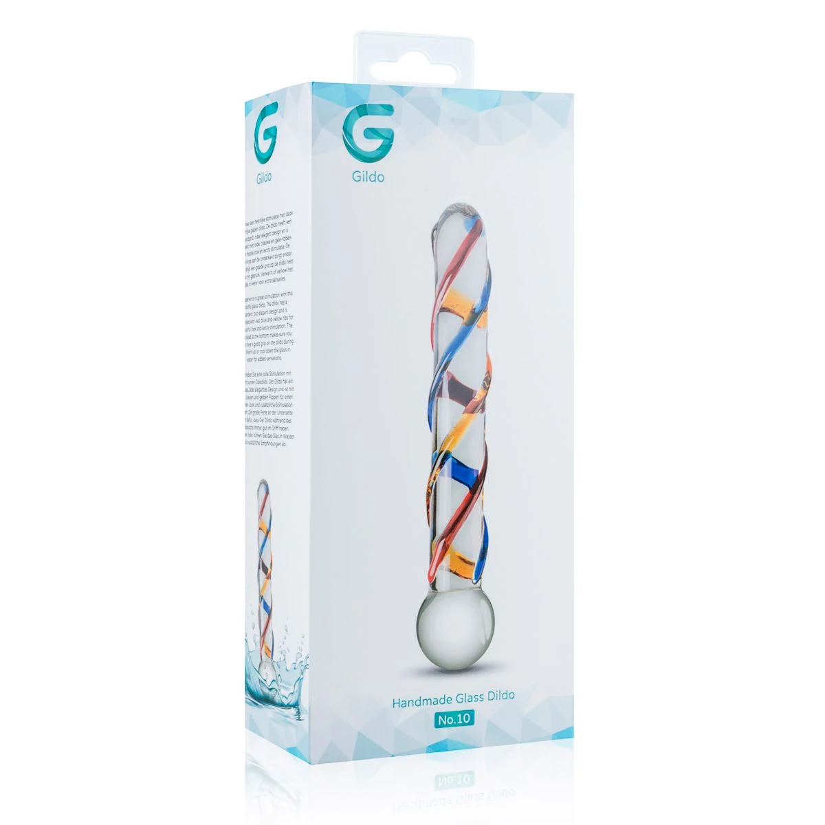 Glazen dildo van gehard glas, geschikt voor Temperature Play en alle soorten glijmiddel