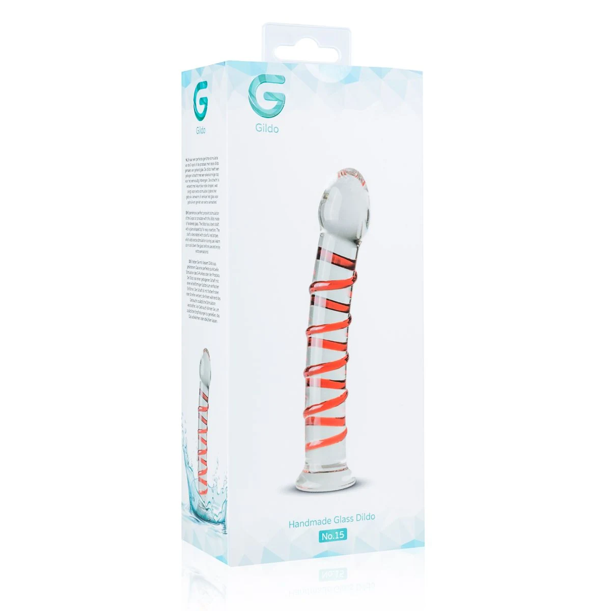 Gildo glazen dildo 17,5 cm met maximale diameter 35 mm