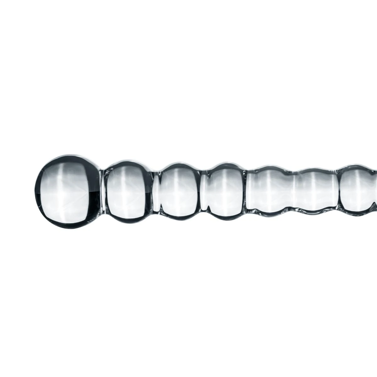 Glazen dildo No. 20 met smalle top en grotere onderkant