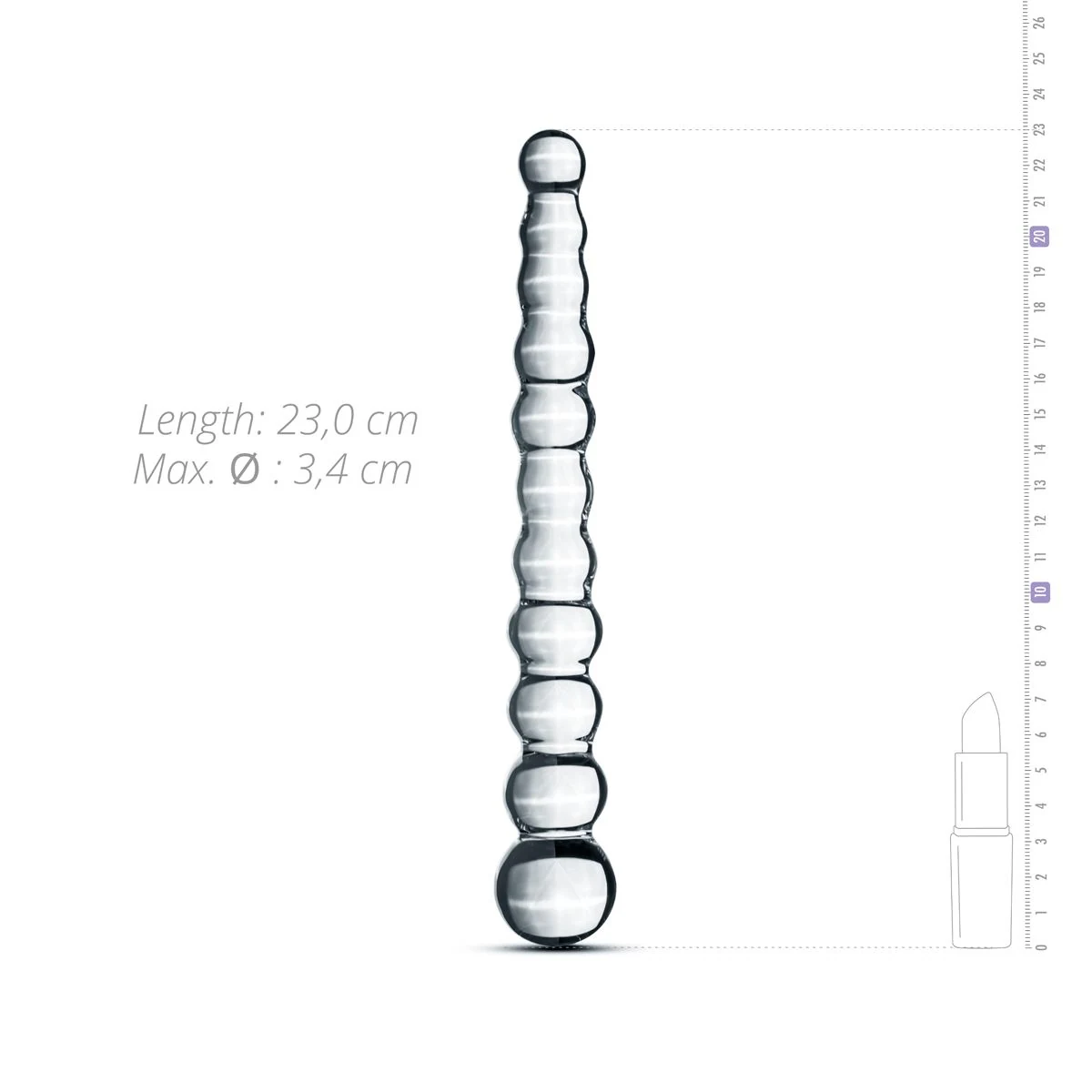 Gildo glazen dildo geschikt voor vaginaal en anaal gebruik