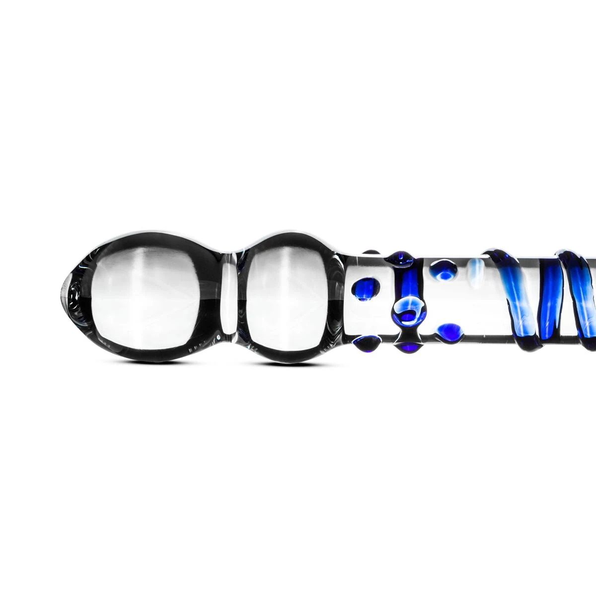 Transparante glazen dubbele dildo van 190 mm, geschikt voor vaginaal en anaal gebruik