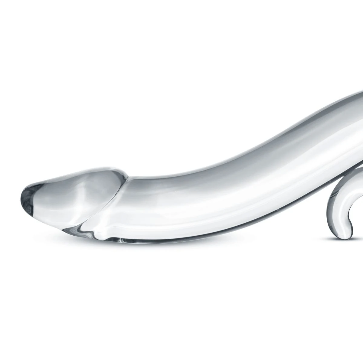 Transparante glazen G-spot prostaat dildo van Gildo met gebogen top