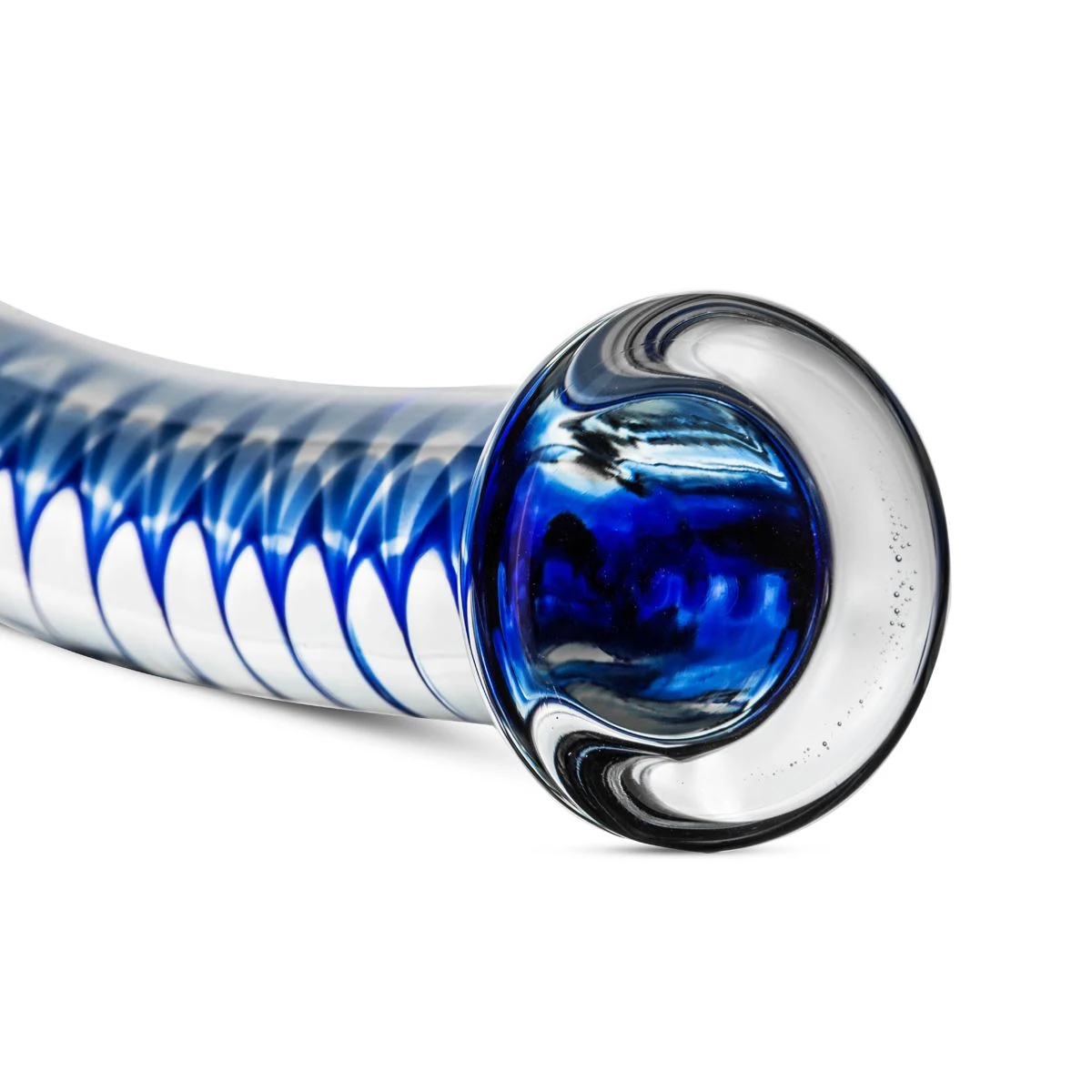 Transparante glazen G-spot prostaat dildo van Gildo met gladde structuur en platte voet