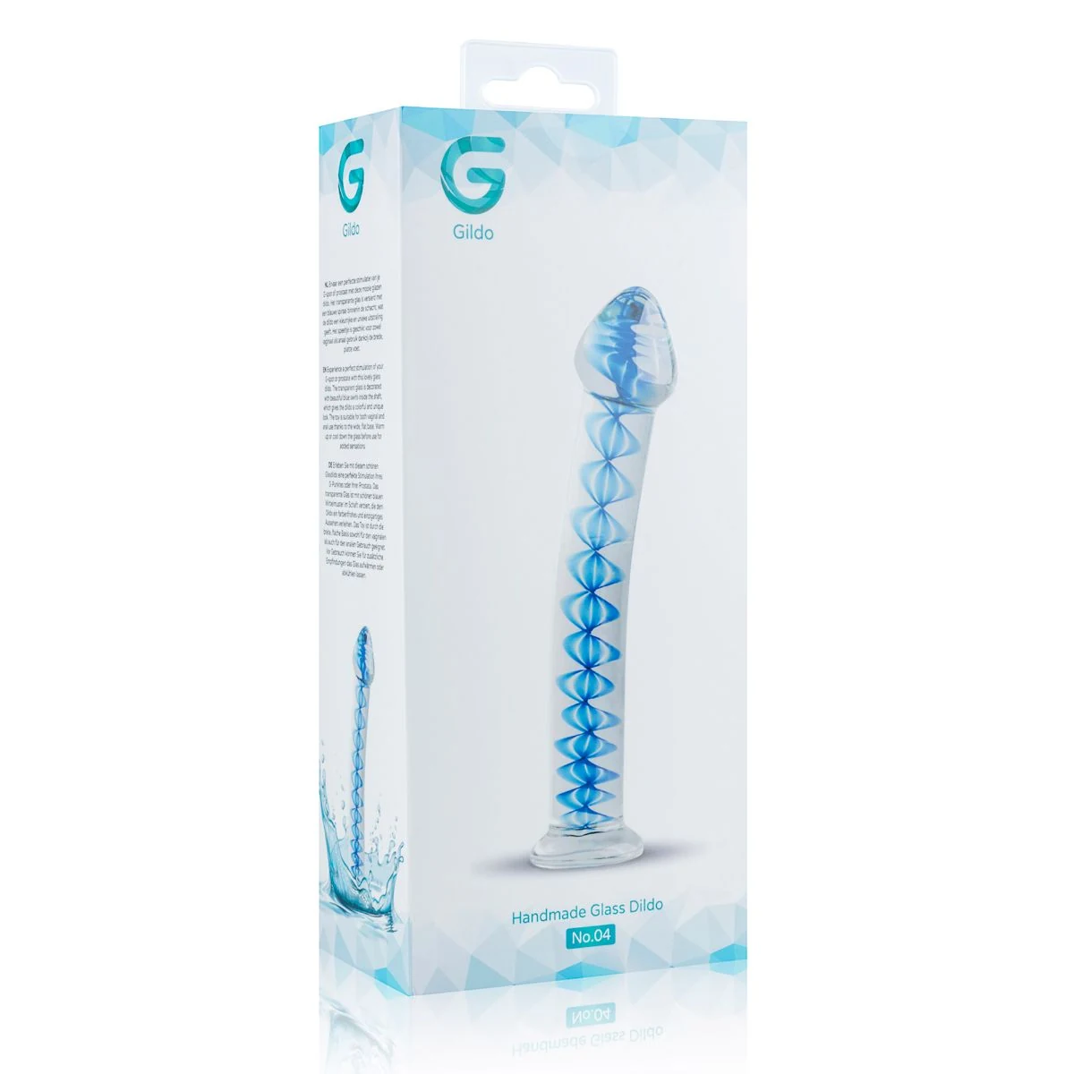 Glazen G-spot prostaat dildo met invoerdiepte 160 mm en lengte 175 mm