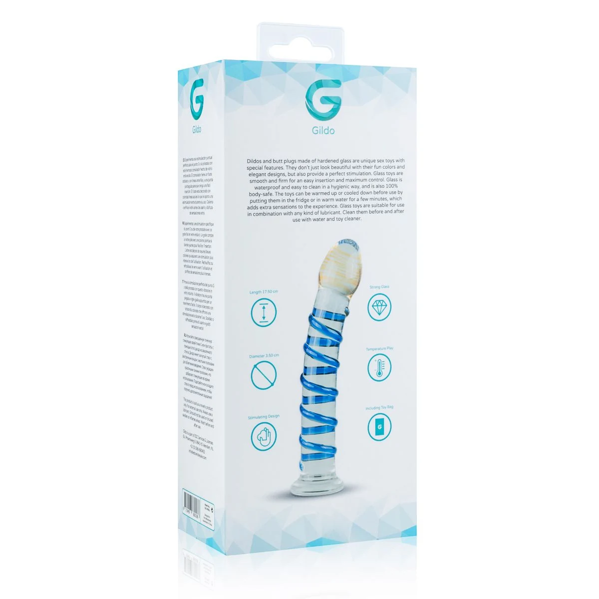 Gildo No. 1 glazen dildo met lengte 175 mm en diameter 28 tot 35 mm