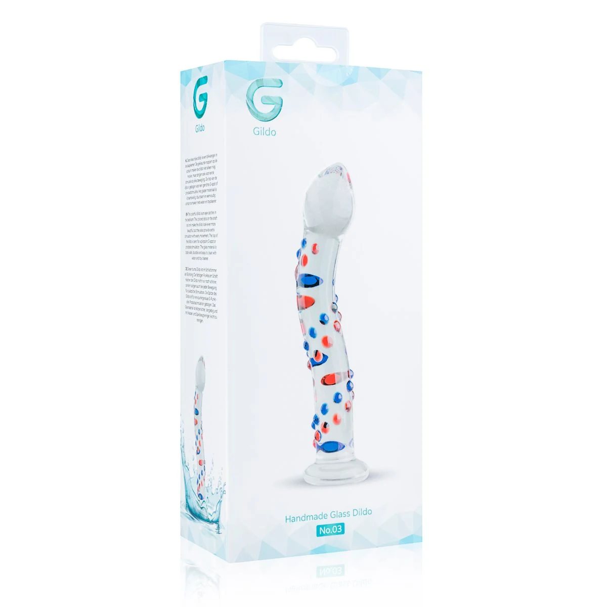 Waterproof Gildo glazen prostaatdildo geschikt voor temperature play