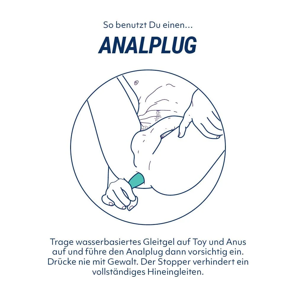 Transparante glazen prostaat buttplug met trekkring en lengte van 135 mm