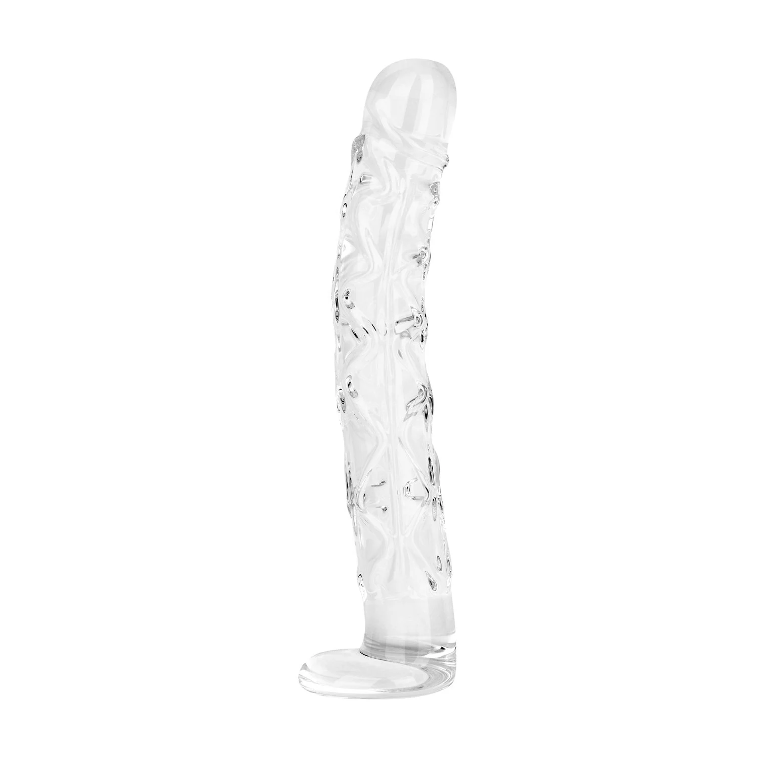 Gildo glazen dildo met ribbels, 192 mm lang en geschikt voor alle glijmiddelen