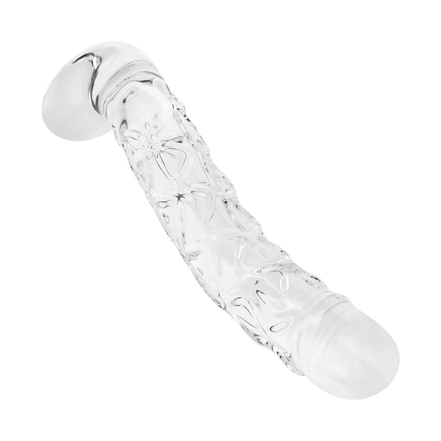 Gildo No. 36 glazen dildo met ribbels, nopjes en stevig gewicht van 314 gram