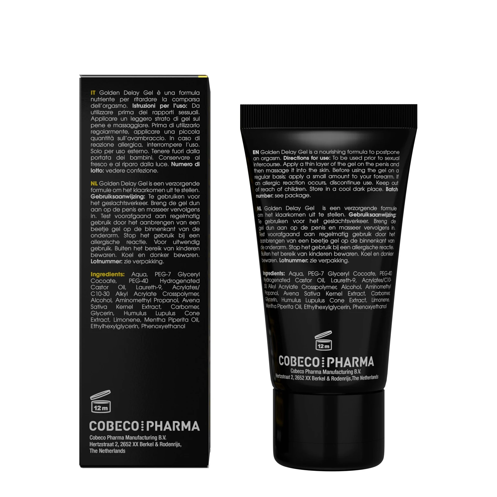 Big Boy Golden Delay Gel 50 ml, transparante gel die tijdelijk gevoel vermindert