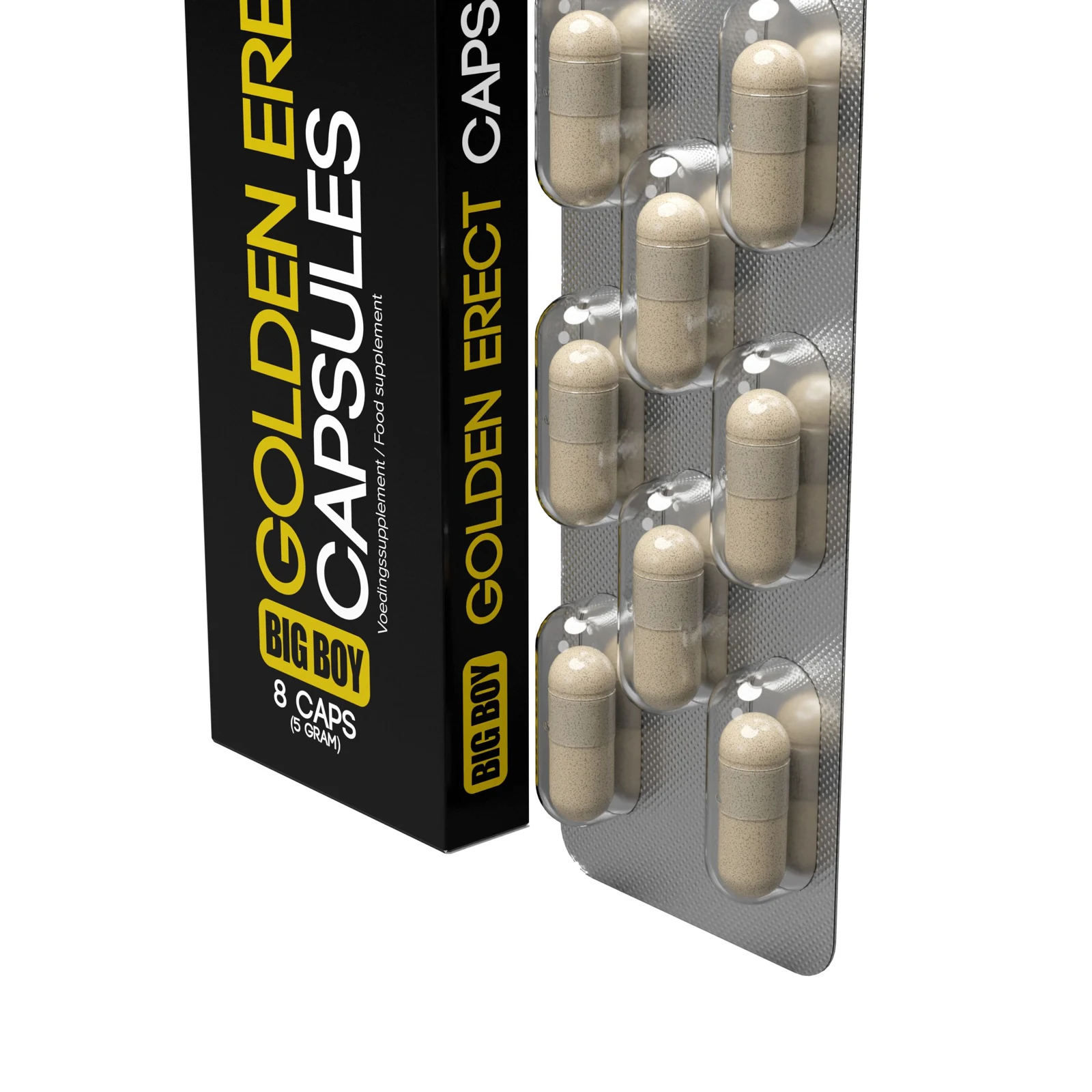 Golden Erectie Pillen 8 stuks, erectie stimulerend supplement
