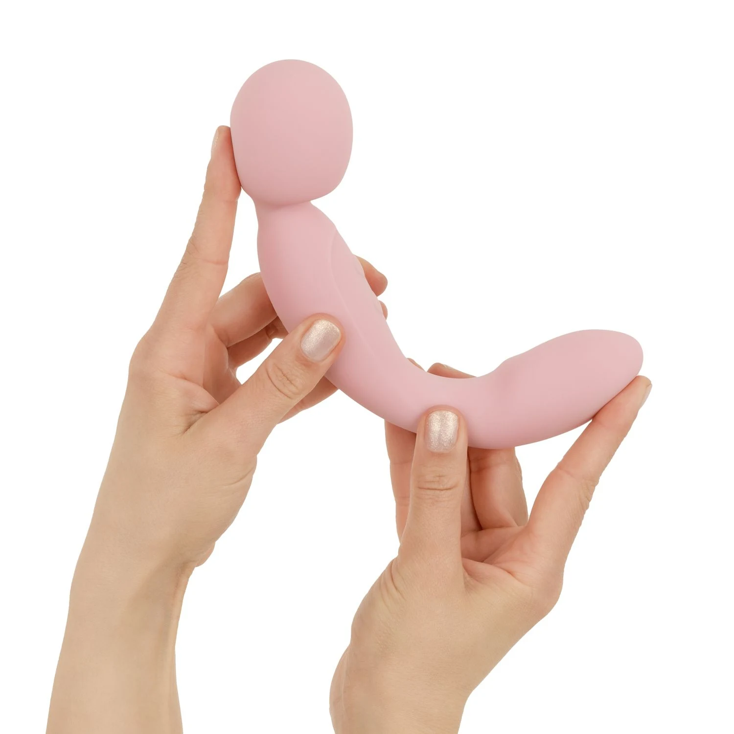 Roze dubbelzijdige wand vibrator van Good Vibes Only met soft silicone