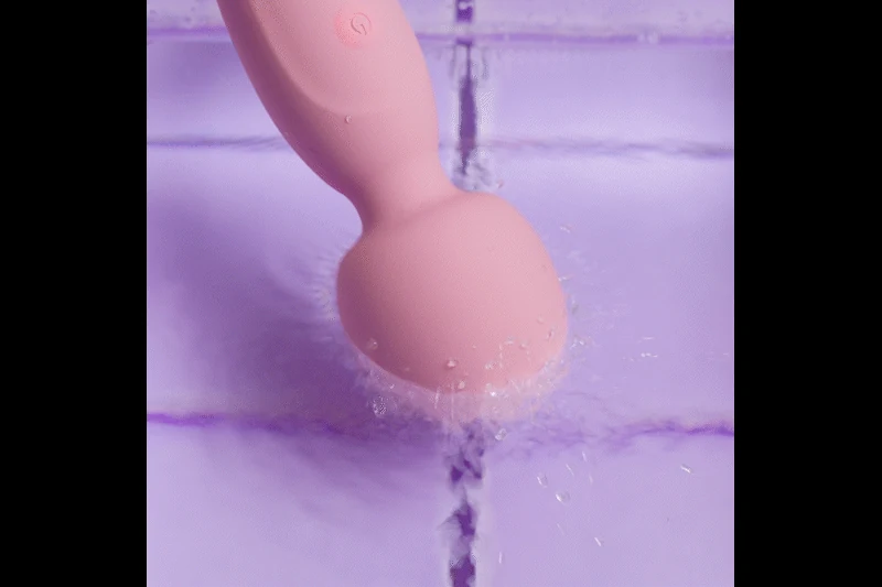 Waterproof IPX7 roze wand vibrator voor inwendig en uitwendig gebruik