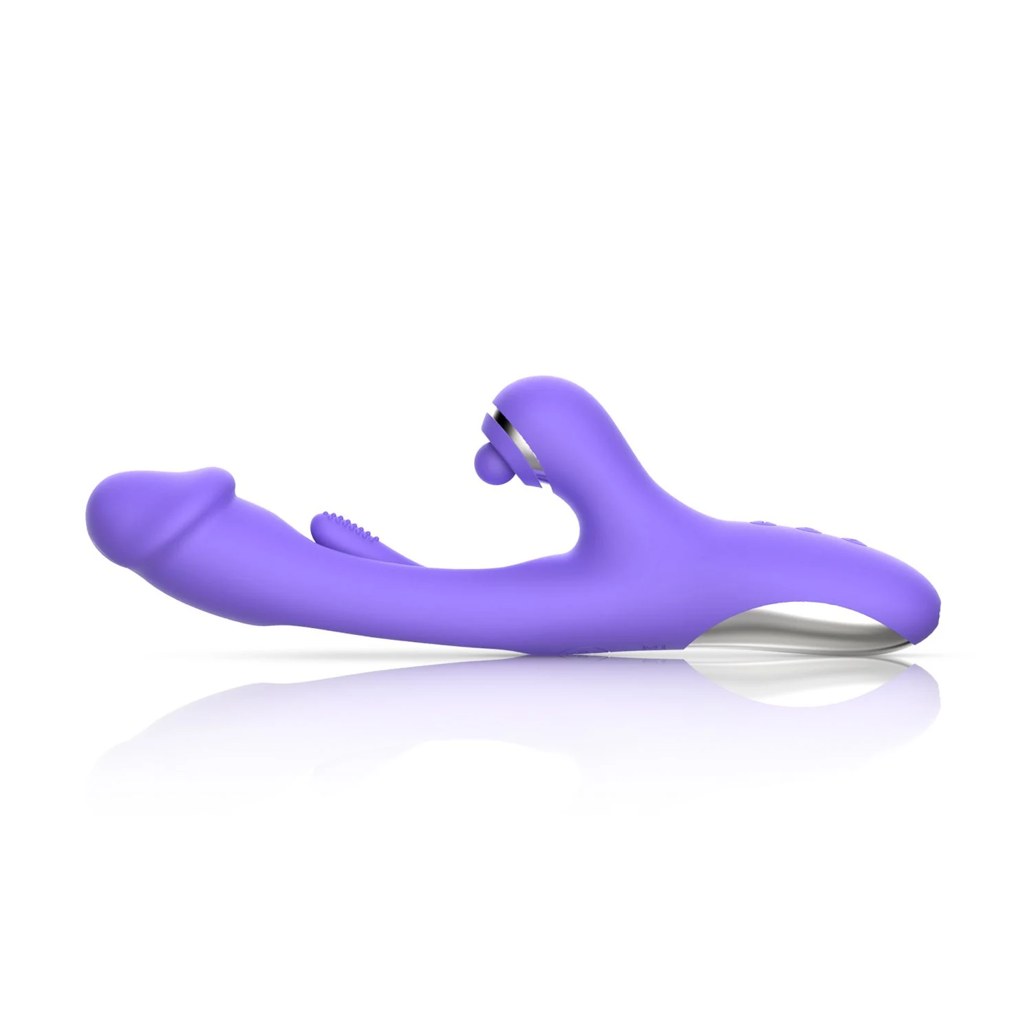 Spatwaterdichte Good Vibes Only Tess Rabbit Vibrator in paars