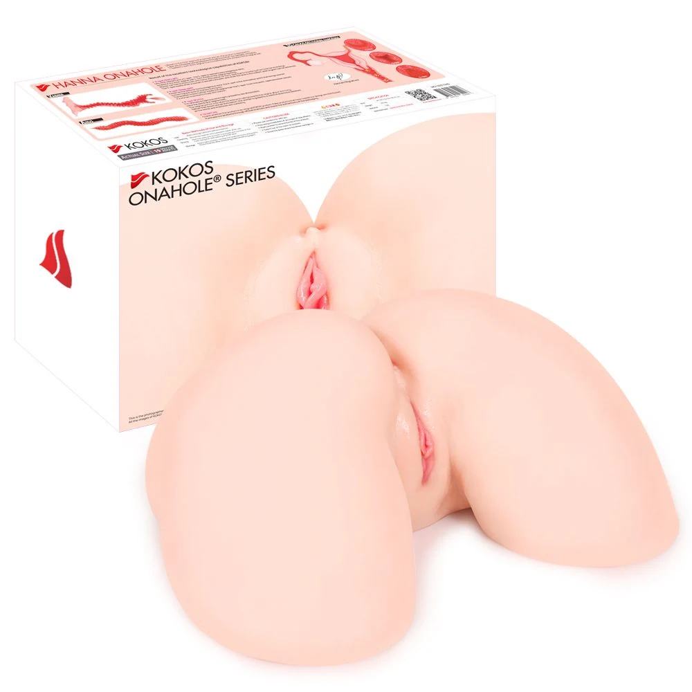 Real Hips masturbator met platte onderkant voor plaatsing op een ondergrond