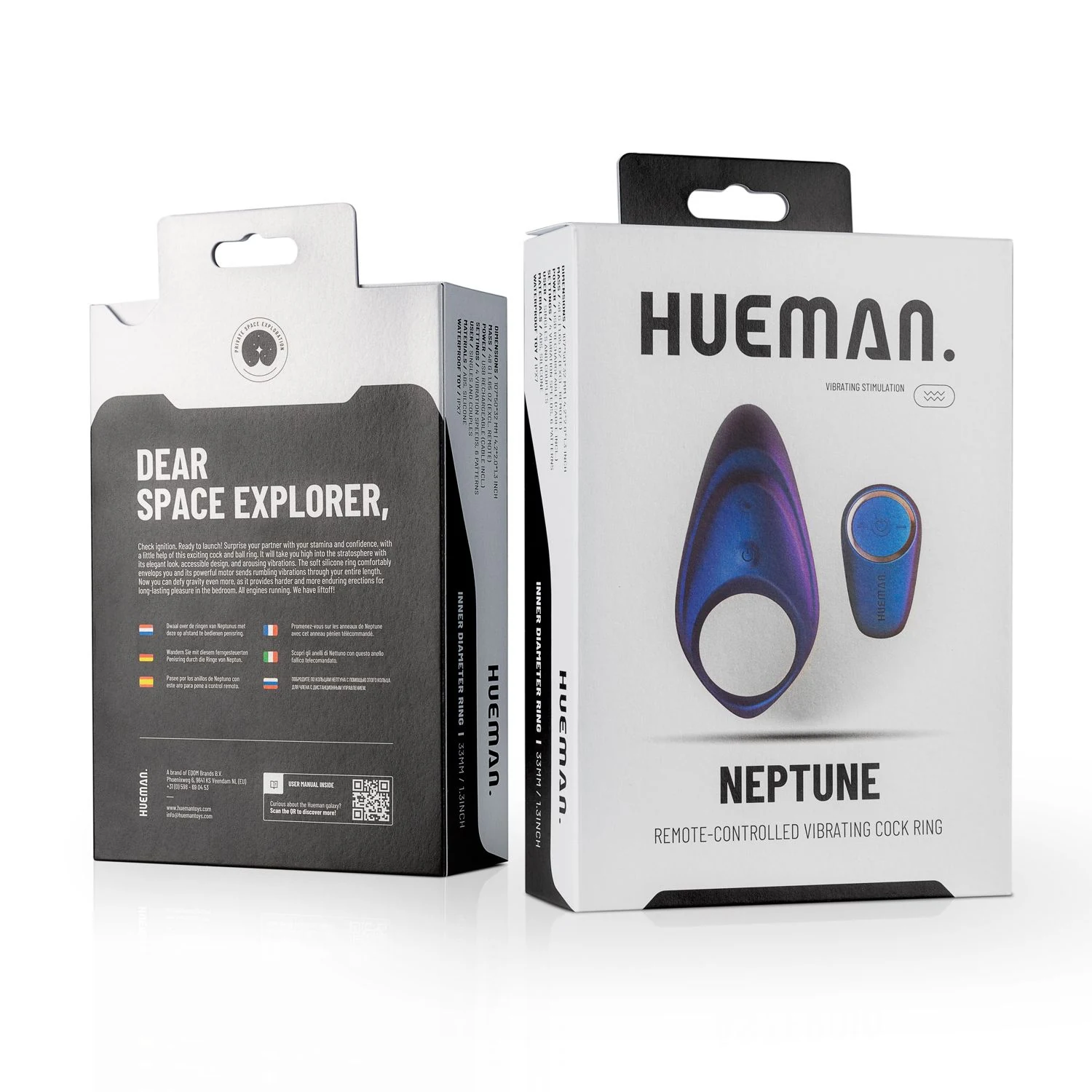 Hueman Neptune vibrerende cockring HUE002 van het merk Hueman