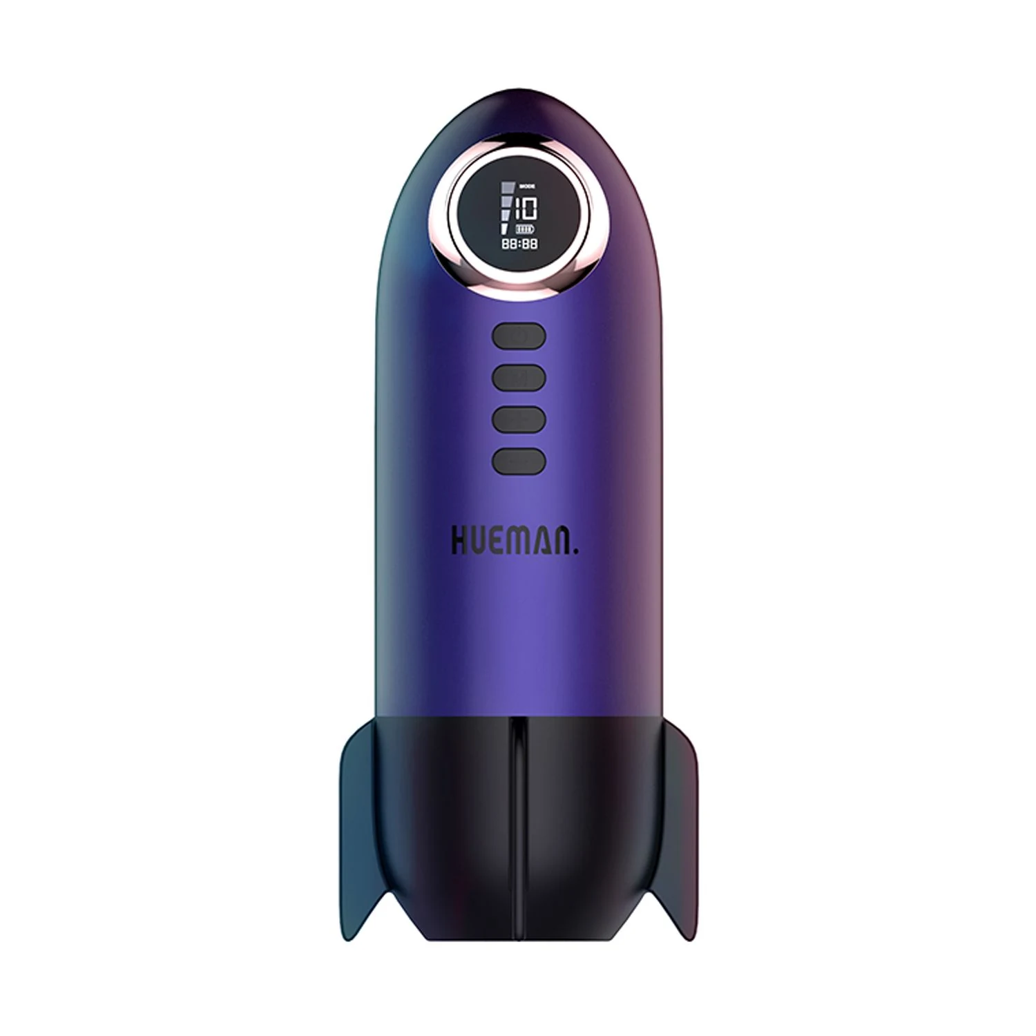 Hueman Rocket Masturbator paars met LCD-bedieningsscherm