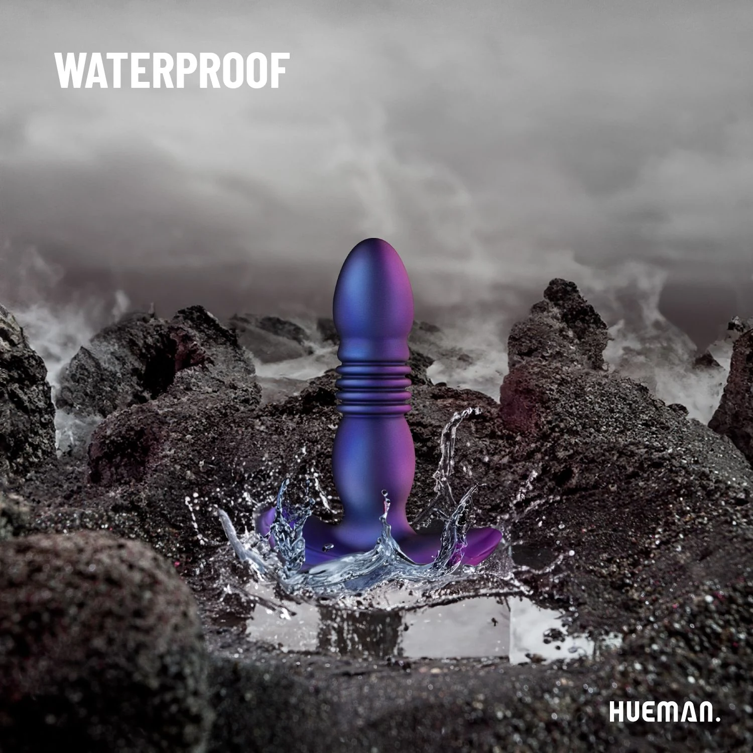 Paarse Hueman buttplug voor anus stimulatie