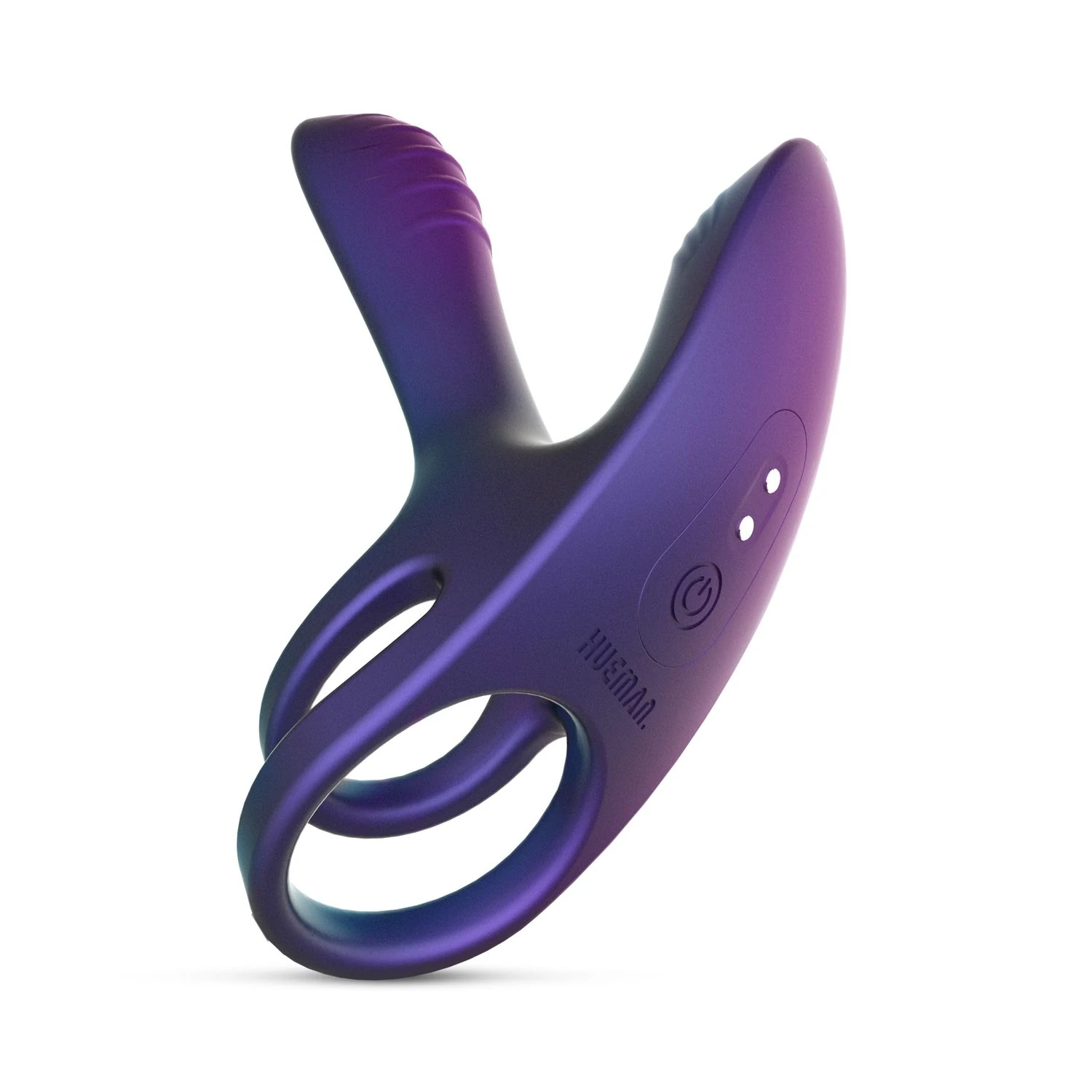 Hueman cockring met vibratie voor perineum en anus