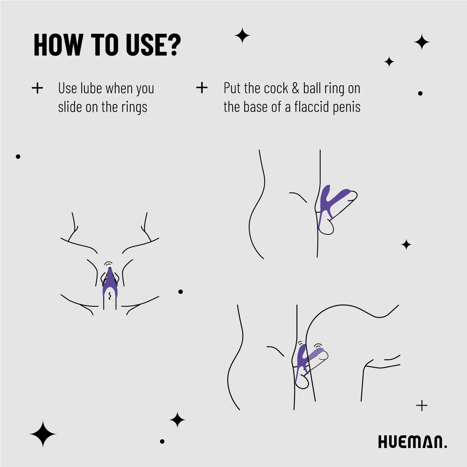 Hueman cockring oplaadbaar via USB oplaadkabel