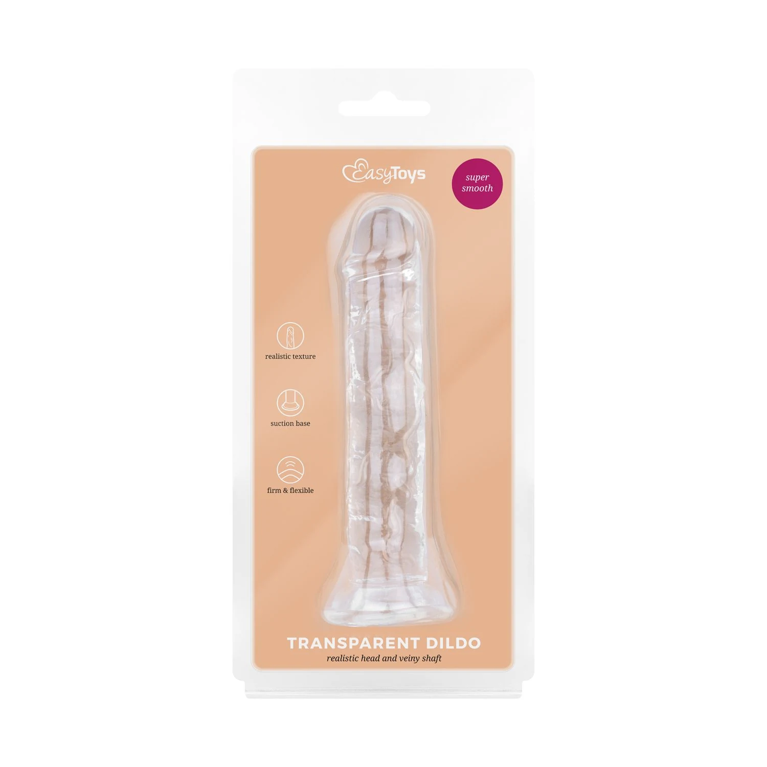 Transparante jelly dildo zonder ballen geschikt voor strap-on