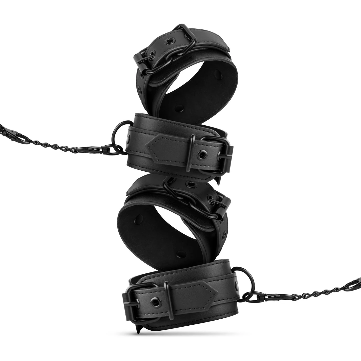 Zwarte blinddoek van 19,5 cm uit de 5-delige Kinky Bondage Set