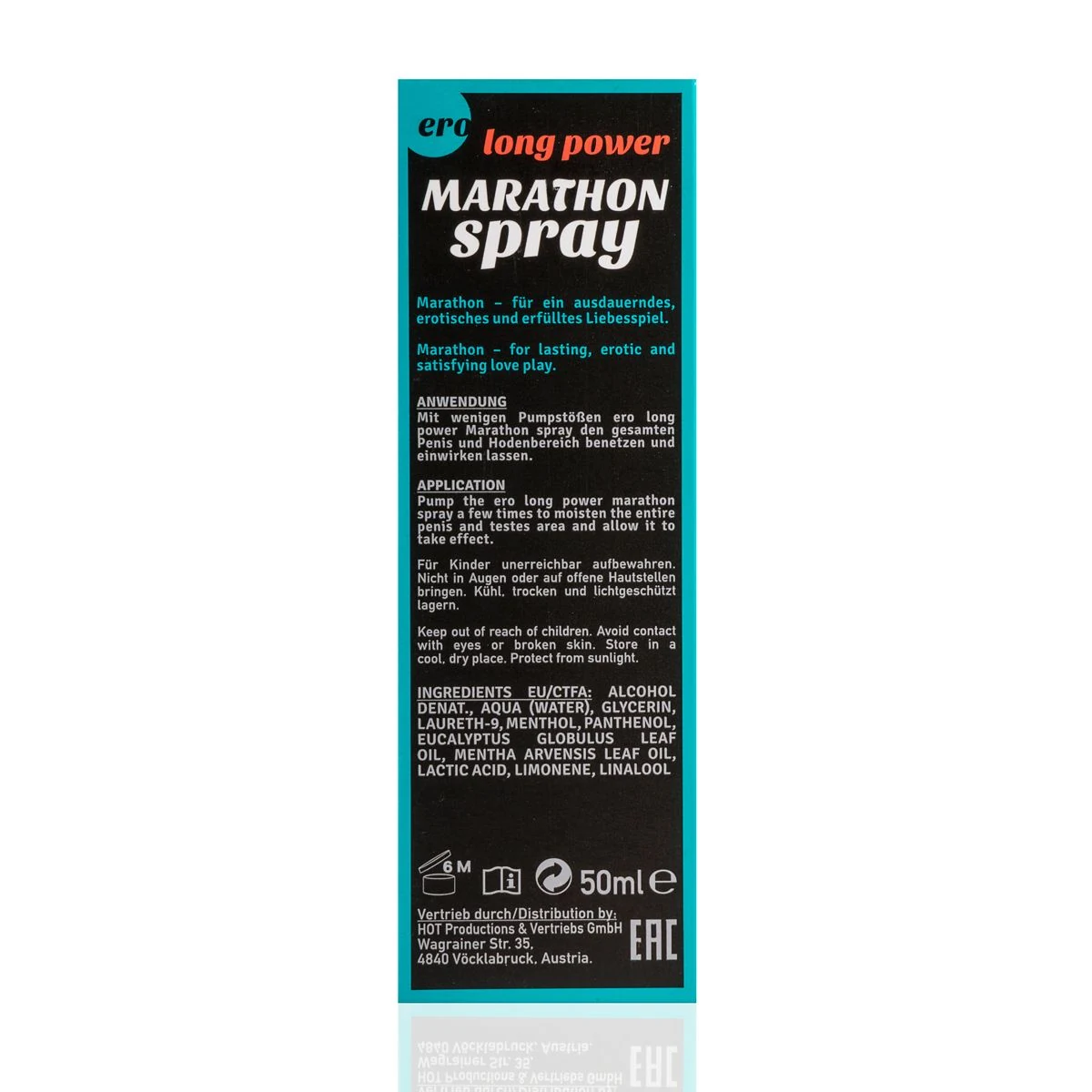 Marathon spray voor penis en scrotum, 5 minuten voor de seks gebruiken