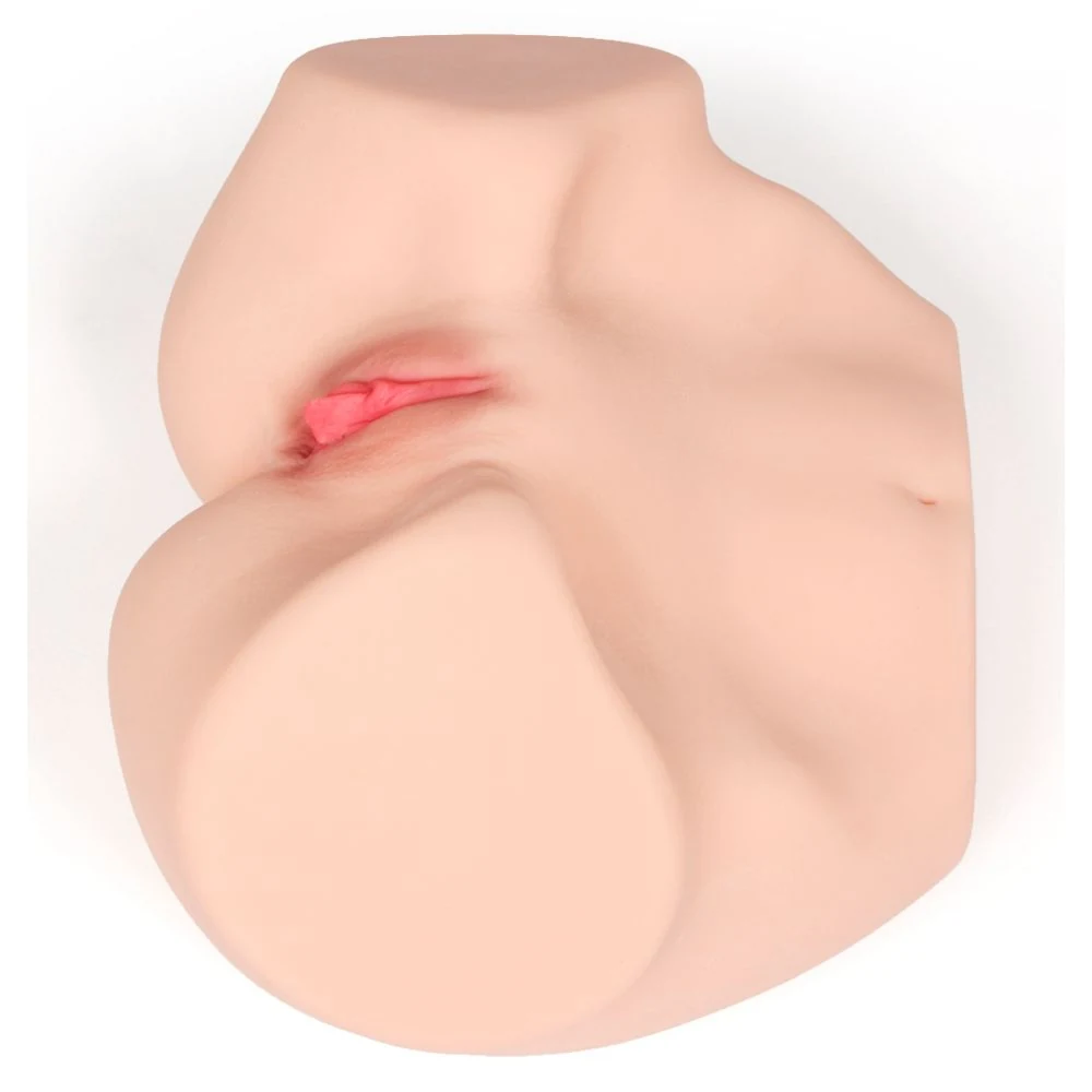 Beige Kokos masturbator met waterbasis glijmiddel geschikt