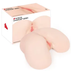 Maria Real Vagina Masturbator Hips van Kokos, beige kunstvagina met realistische huidstructuur
