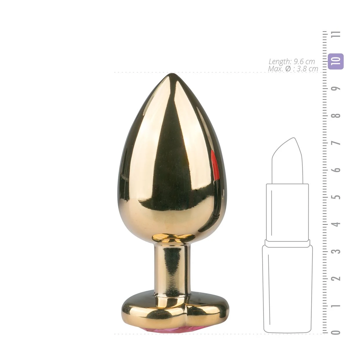 Easytoys Anal Collection buttplug met roze hartje en smalle hals