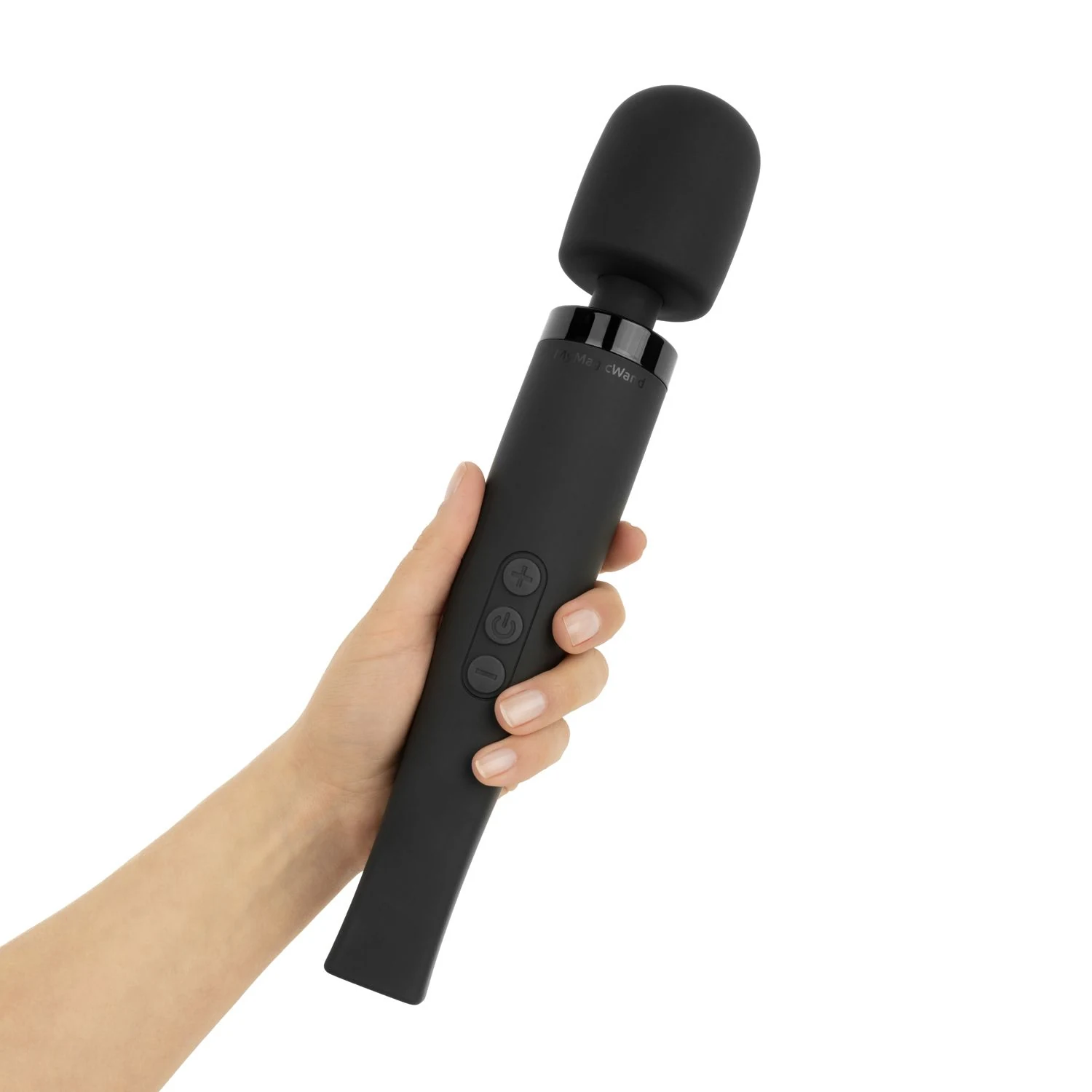 MyMagicWand Wand Vibrator Large zwart met ABS en siliconen behuizing
