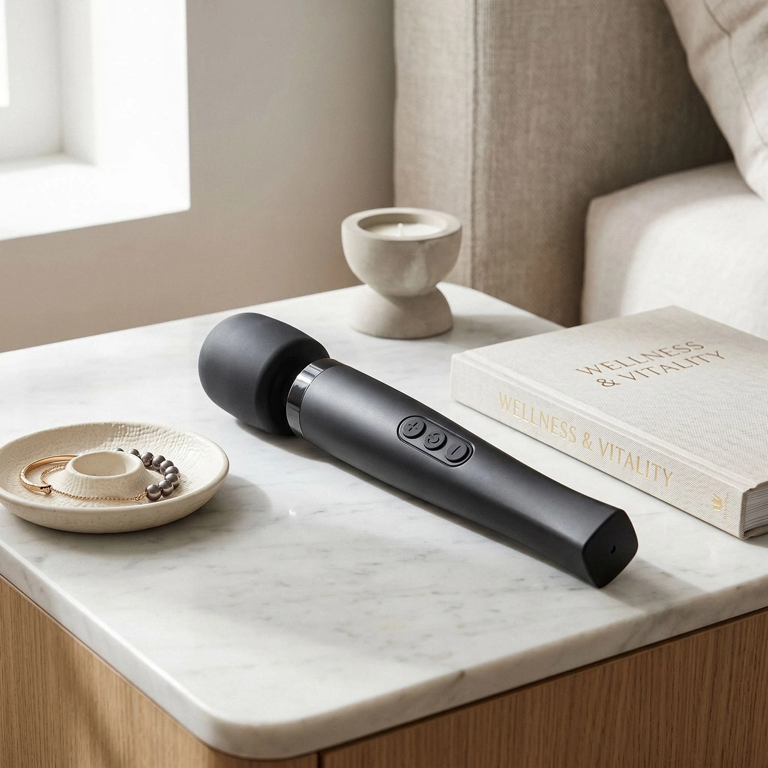 MyMagicWand wand vibrator Large zwart met variabele vibratiestanden