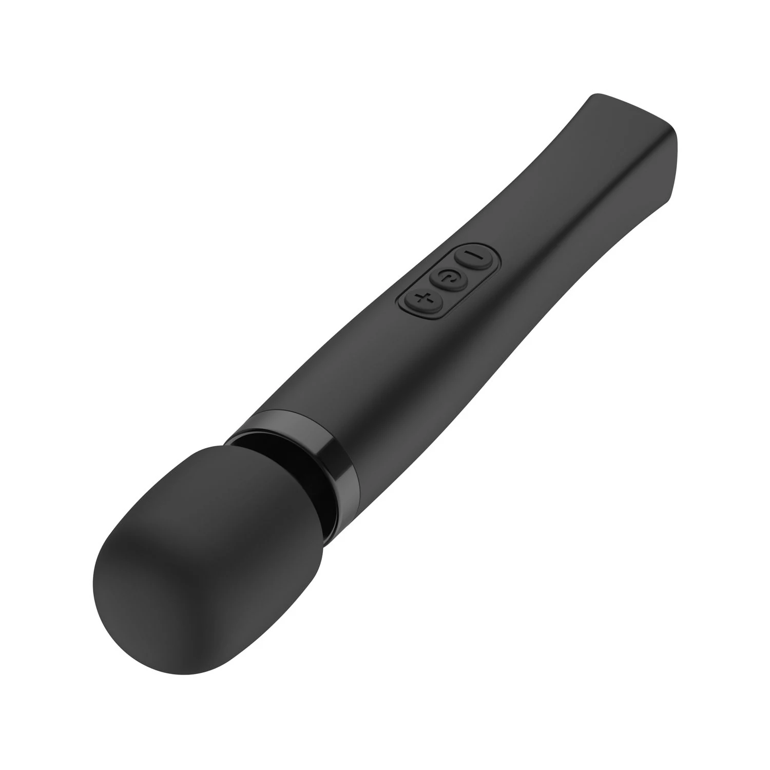 Zwarte MyMagicWand wand vibrator met maximale diameter 60 mm