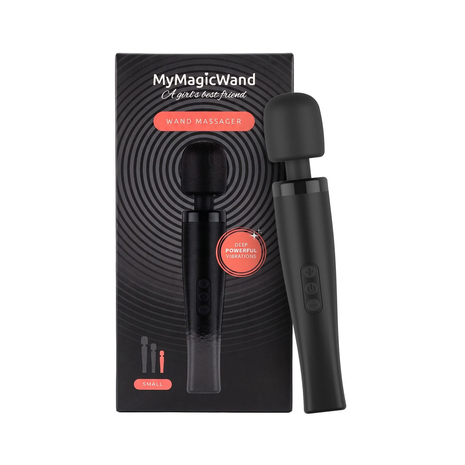 MyMagicWand Wand Vibrator Small Zwart compacte wand vibrator
