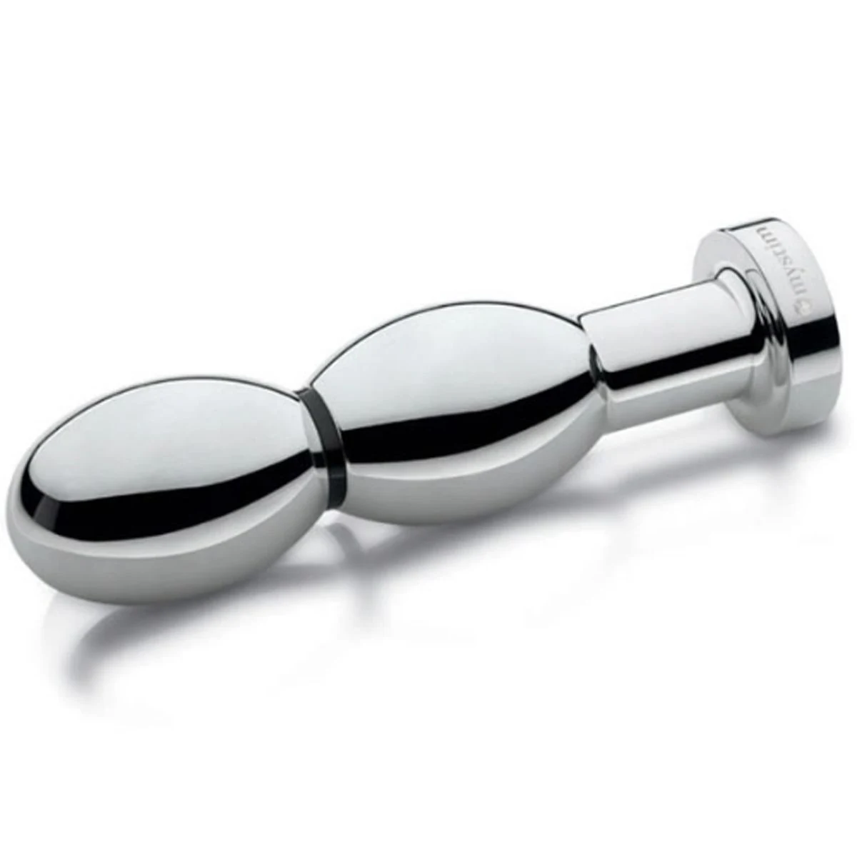 Mystim O(h!)-thello Ovaldildo van zilver aluminium voor elektrosex, 14 cm
