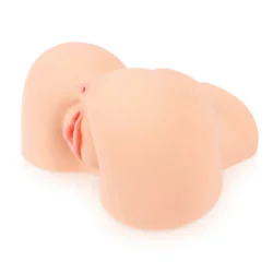 Olivia masturbator van Kokos, beige TPE masturbator met vagina- en anusopening