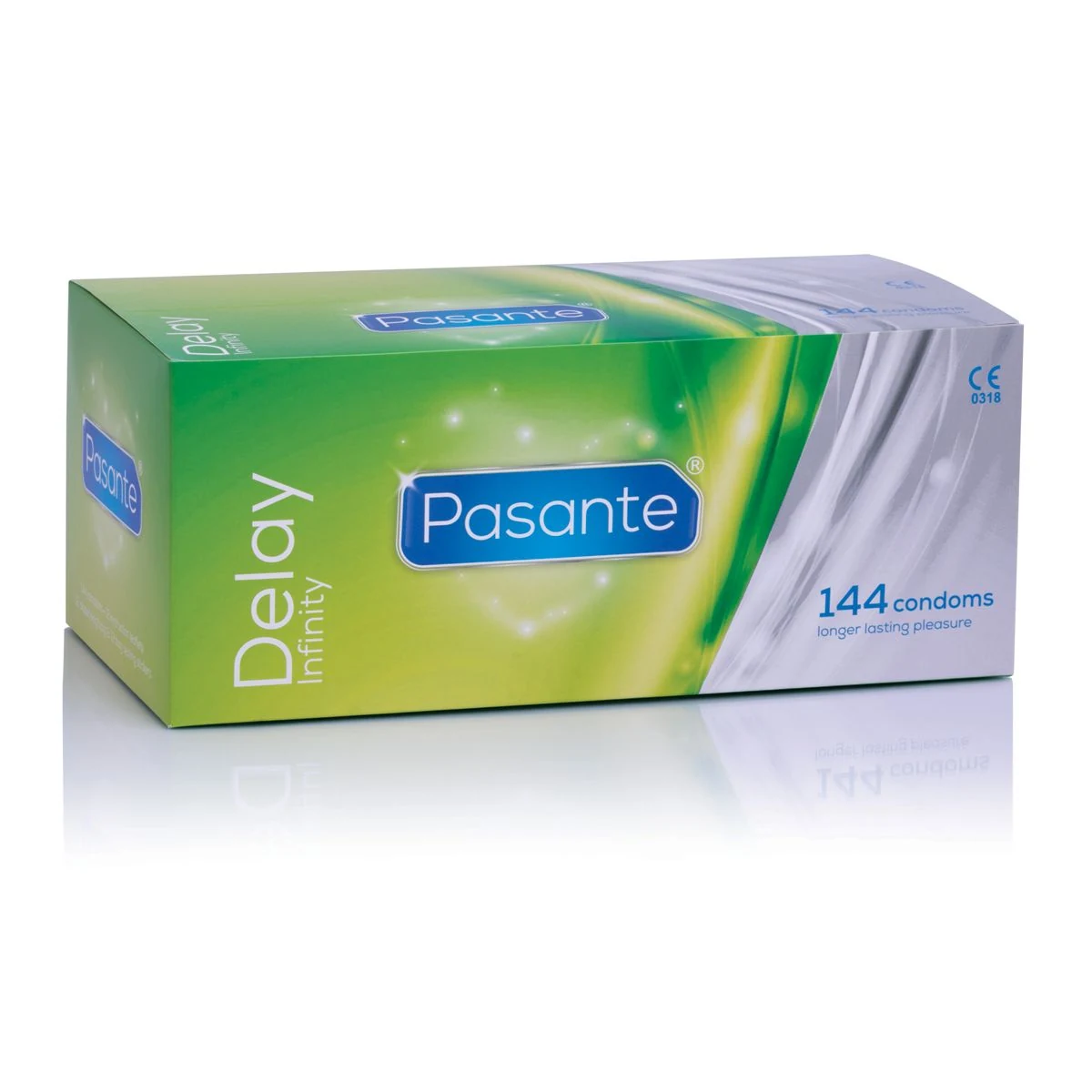 Pasante Delay condooms - 144 stuks met vertragend glijmiddel en reservoir
