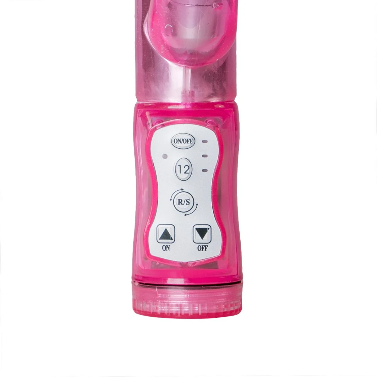 EasyToys rabbit vibrator roze van TPE met pushbutton bediening