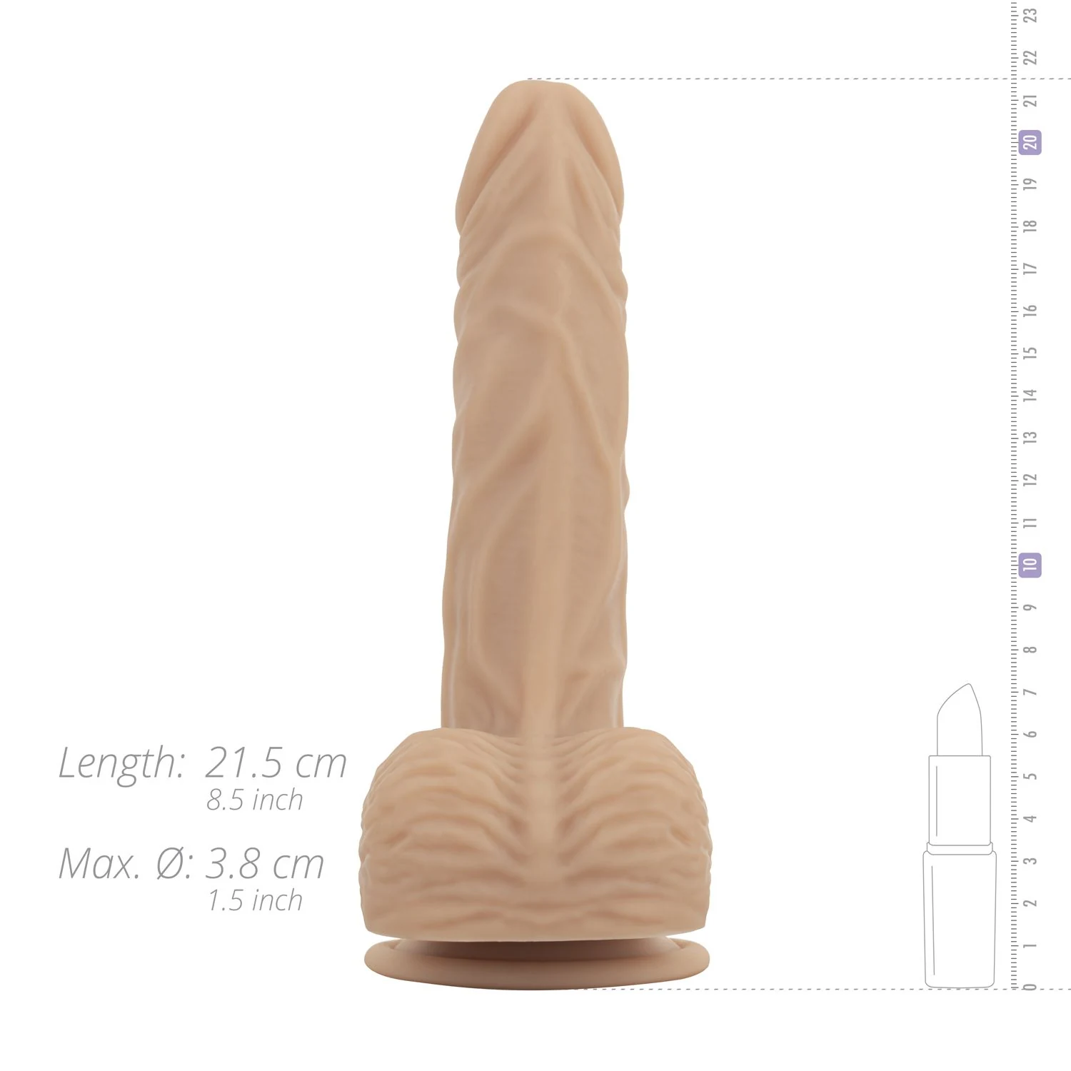 Real Fantasy Ethan verwarmbare dildo geschikt voor strap-on