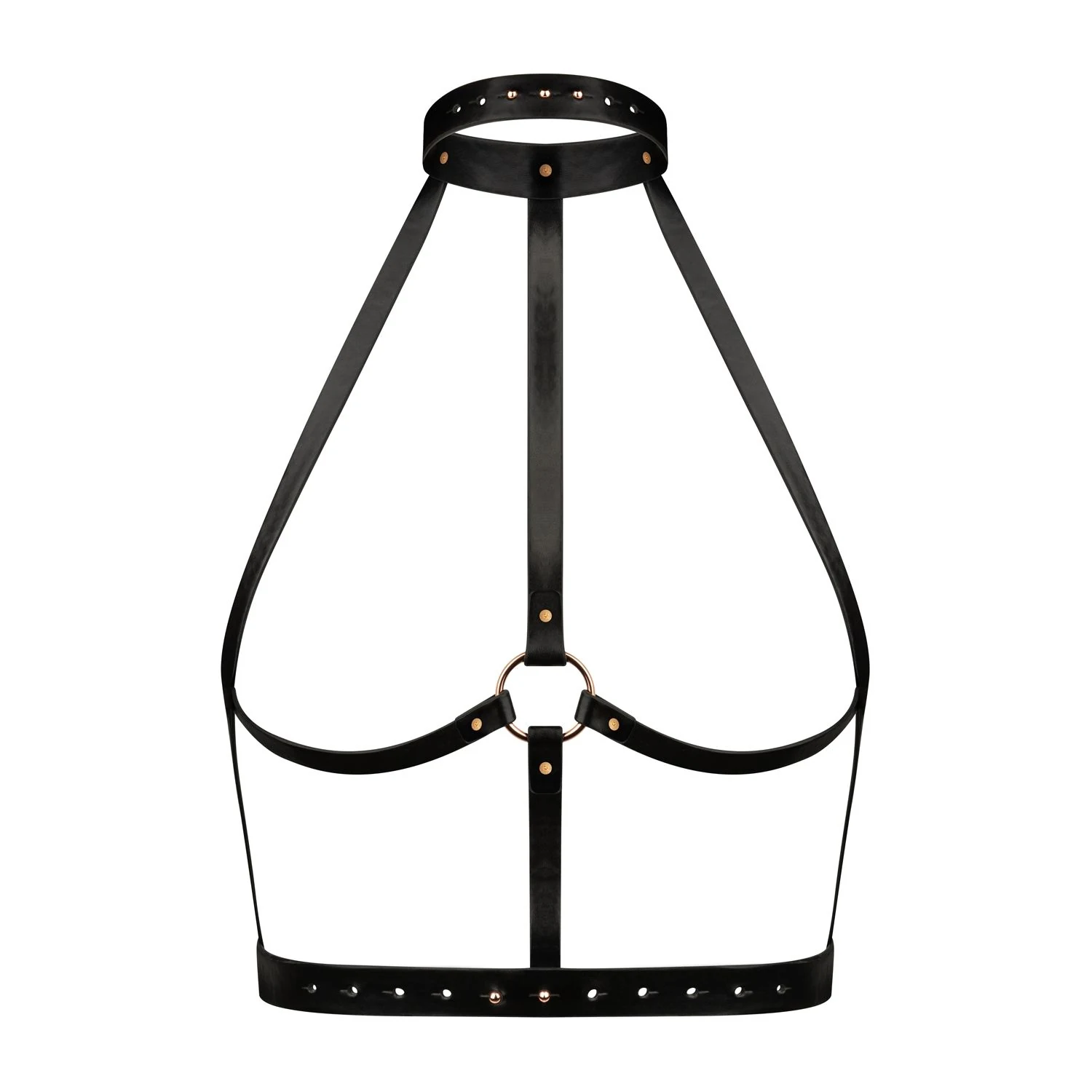Rosy Gold zwart harnas voor bondage en outfit styling