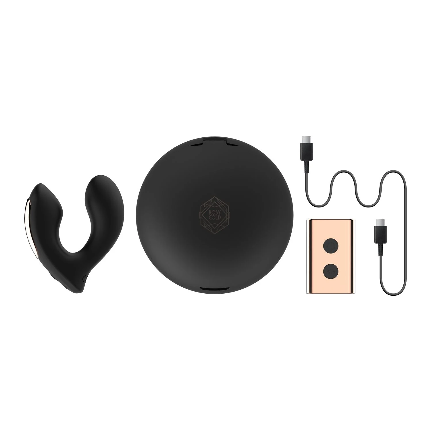 Rosy Gold vibrator met luxe opberg- en oplaadcase